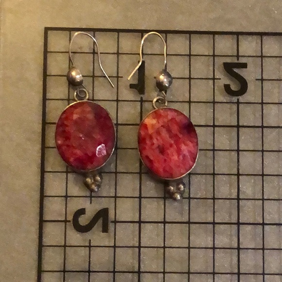 Kashmir Raw Ruby Earrings - Picture 4 of 11